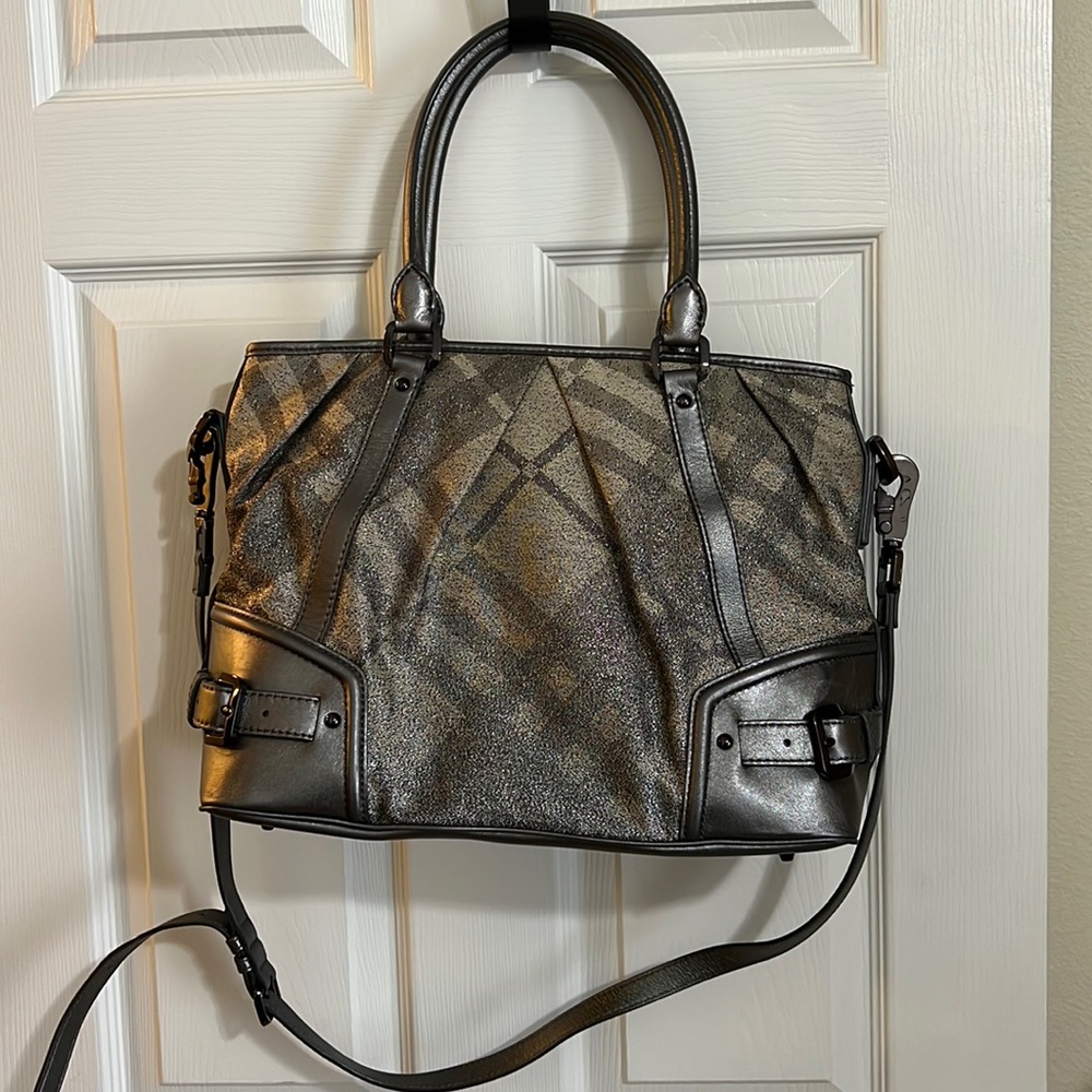 Burberry medium Lowry in trench shimmer check